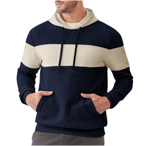 Men's Hooded Long-sleeved Sweater Drawstring - Image 3