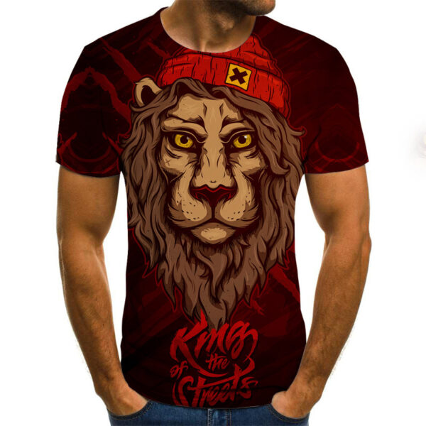 Rift Lion Print Short Sleeve T-shirt - Image 4