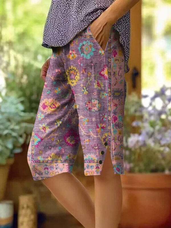 Women's Fashion Floral Casual Shorts - Image 4