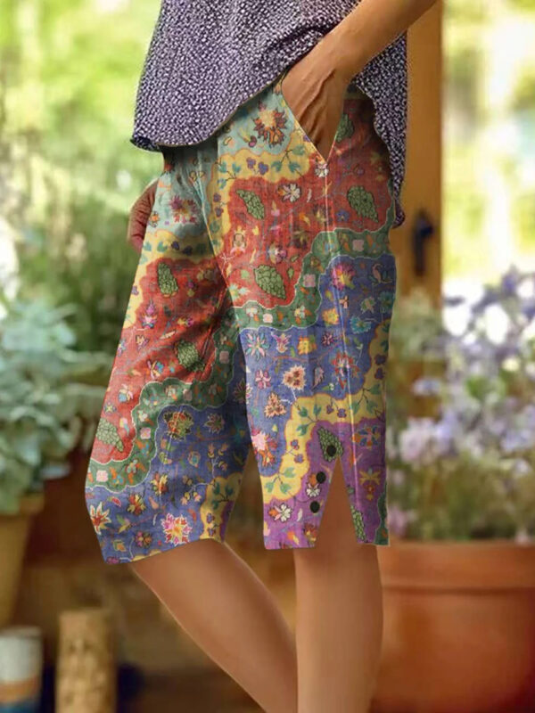 Women's Fashion Floral Casual Shorts - Image 3