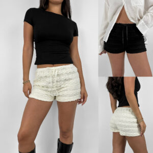 Sweet Beauty Lace Bow Millennium Style Shorts