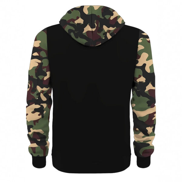 Stitching Hooded Men's Camouflage Zipper Sweater - Image 8