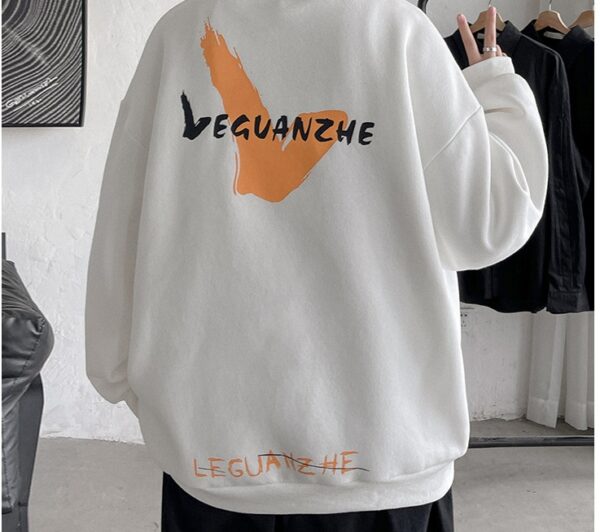 Large Size Loose Print Pullover - Image 2