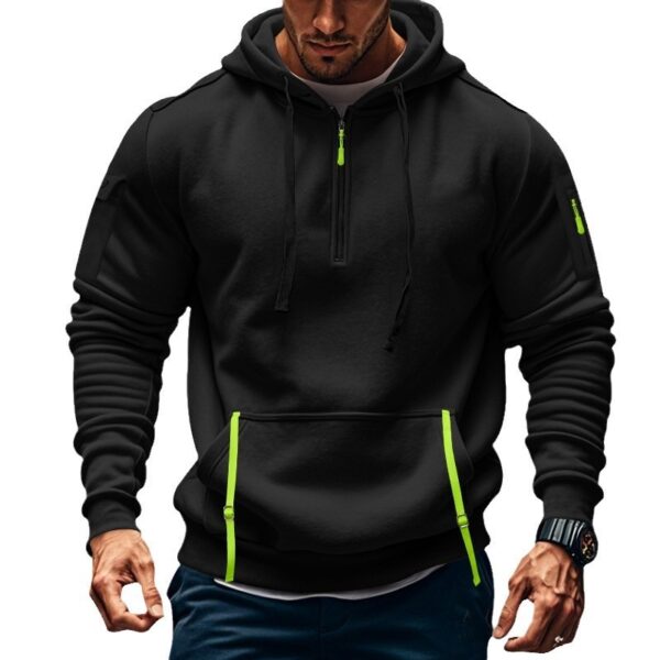 Men's Casual Multi-zipper Arm Pocket Sweatshirt - Image 2