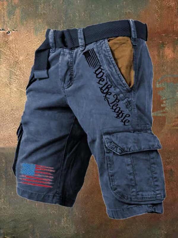 Casual Men's Thin Multi-pocket Fifth Pants - Image 2