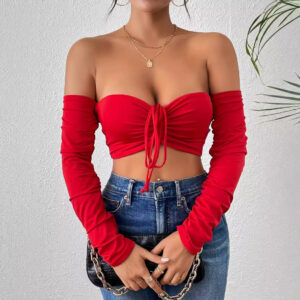 Waist Drawstring Long-sleeved